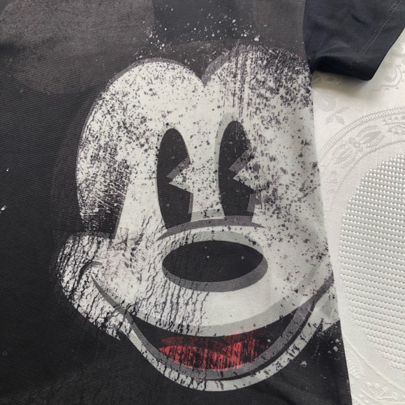 Desigual Disney Mickey Mouse Black Mesh Short Dress Print Girls/Youth Size 9/10 - Picture 11 of 16